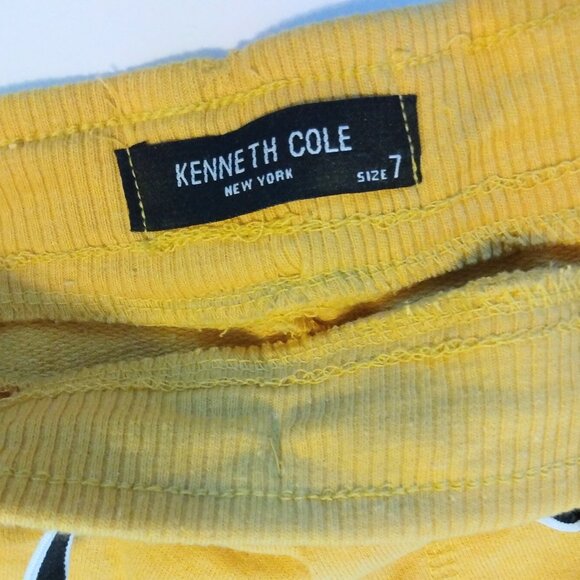 Kenneth Cole New York Yellow and Black Drawstring Shorts Bundle Size 7 - Picture 4 of 5
